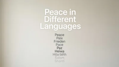 Peace in Different Languages