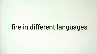 Fire in Different Languages