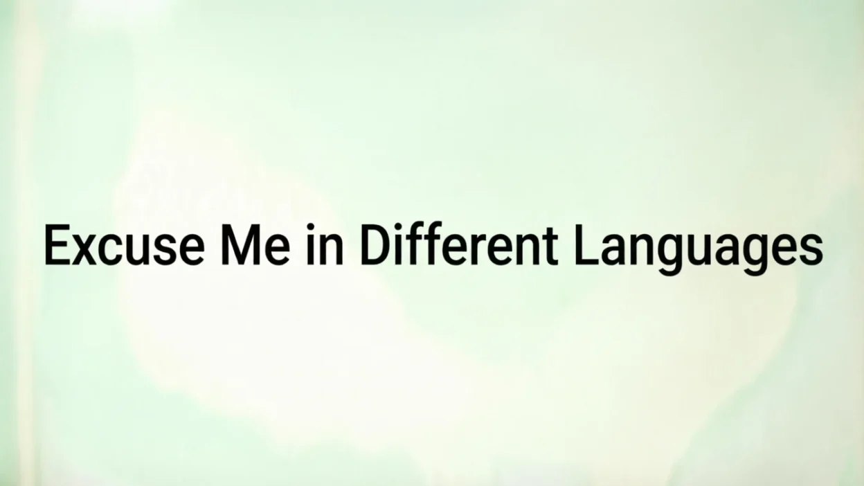 Excuse Me in Different Languages