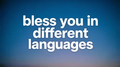 Bless You in Different Languages