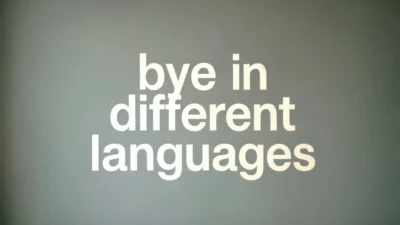 Bye in Different Languages