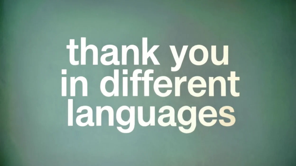Thank You in Different Languages