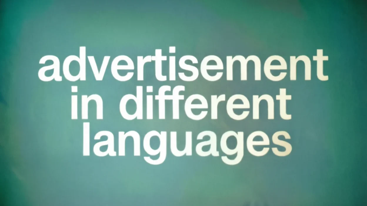 Advertisement in Different Languages