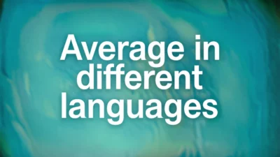 Average in Different Languages