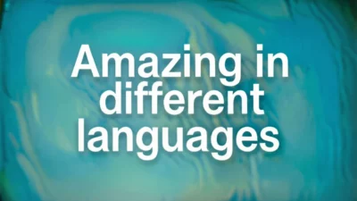 Amazing in Different Languages