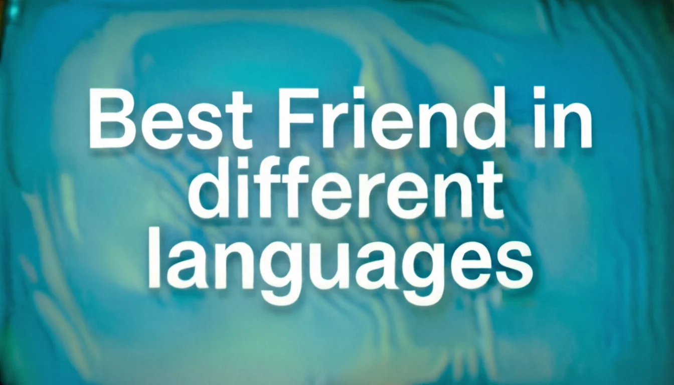 Best Friend in Different Languages: 70 Ways to Say It Around the World