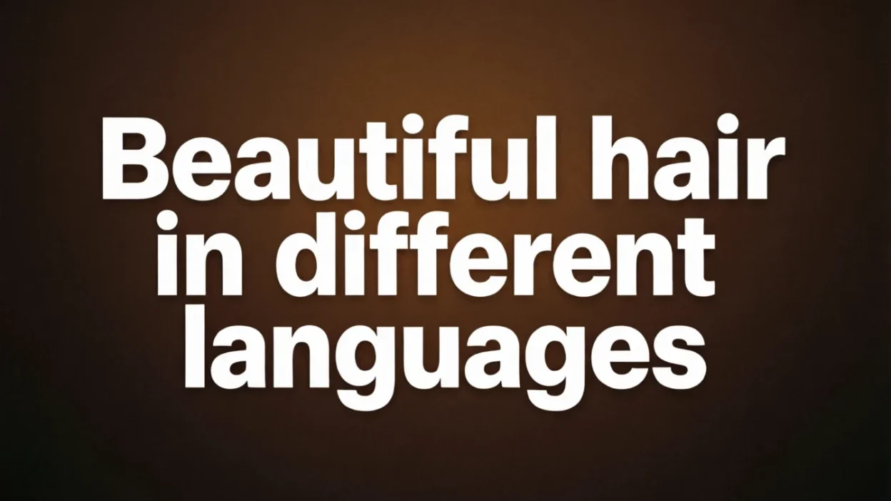 Beautiful Hair in Different Languages