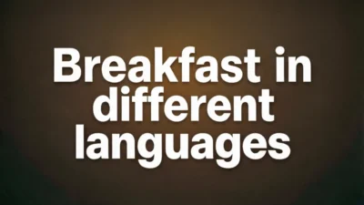 Breakfast in Different Languages