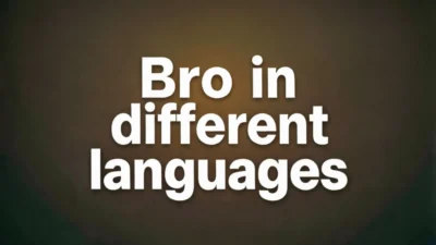 Bro in Different Languages