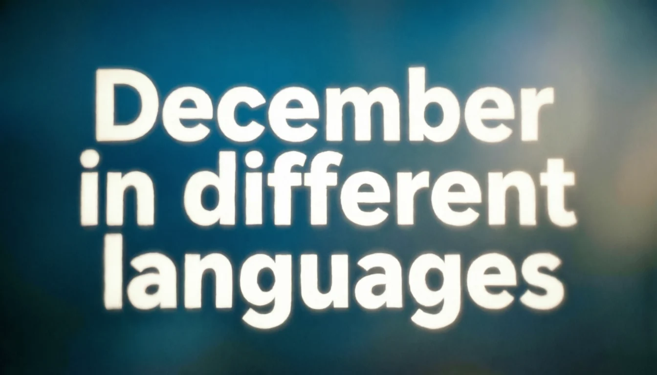 December in Different Languages: 70 Global Ways to Say It