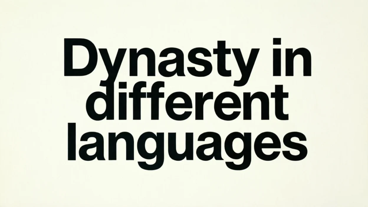 Dynasty in Different Languages