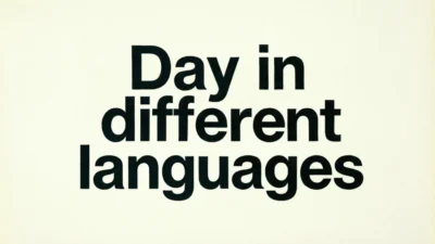 Day in Different Languages