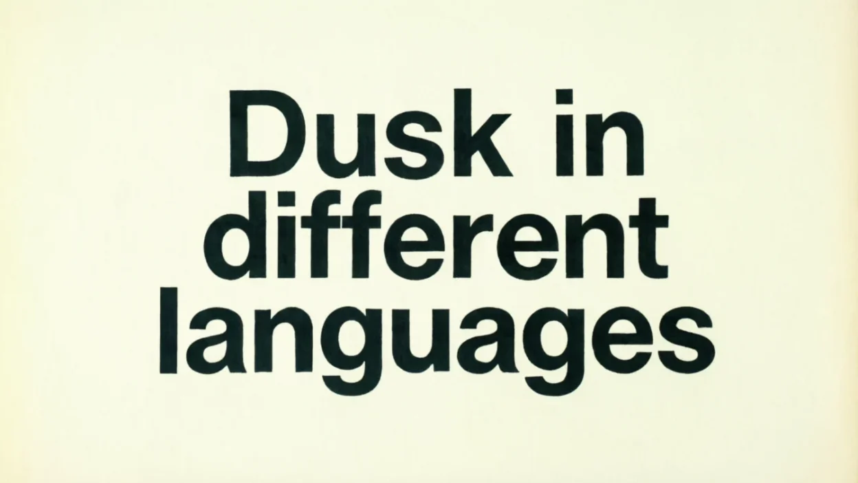 Dusk in Different Languages