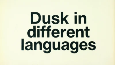 Dusk in Different Languages