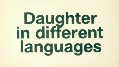 Daughter in Different Languages