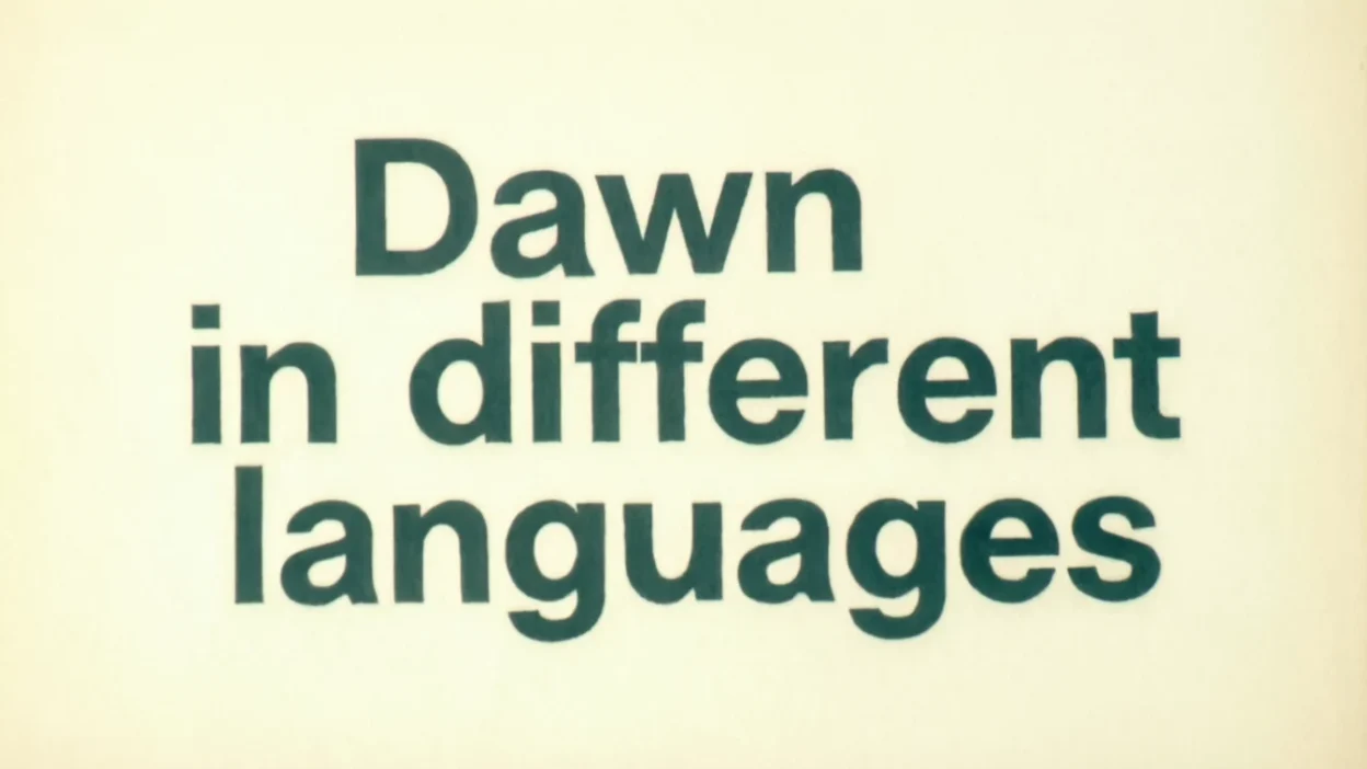 Dawn in Different Languages