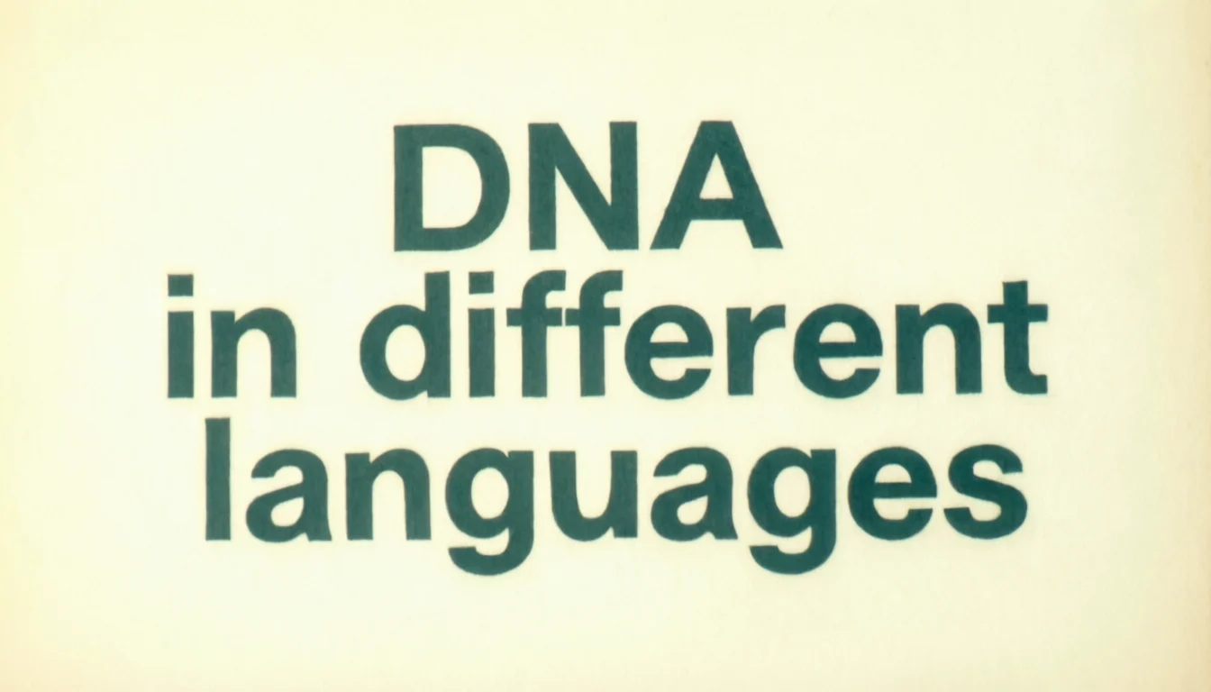 Dna Sign Language DNA in Different Languages: 70 Translations to Explore Around the World