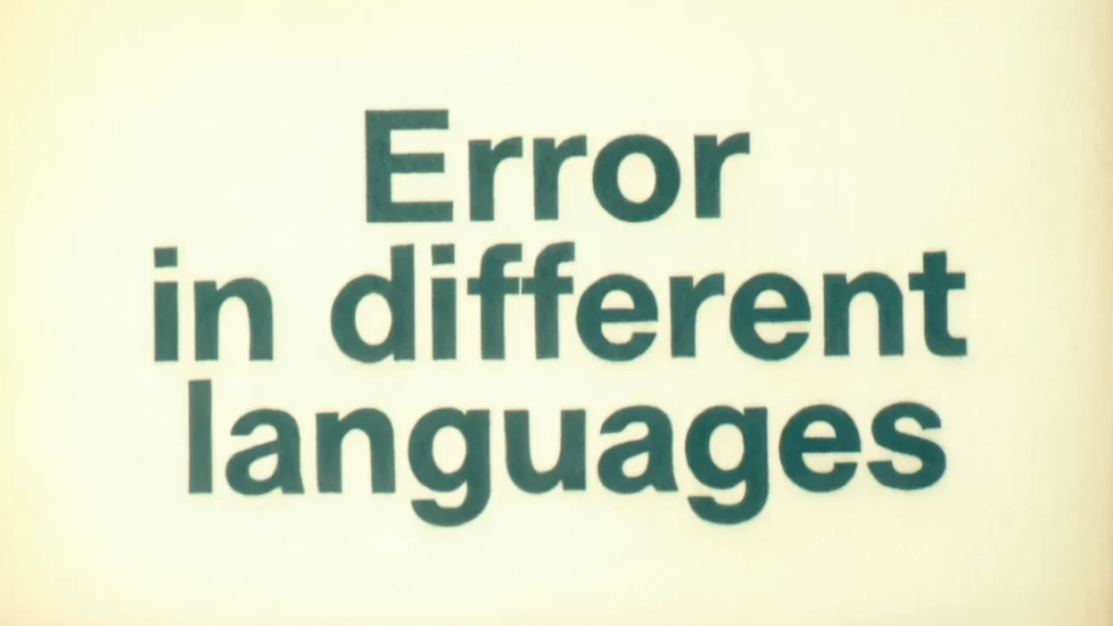 Error in Different Languages