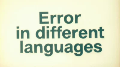 Error in Different Languages