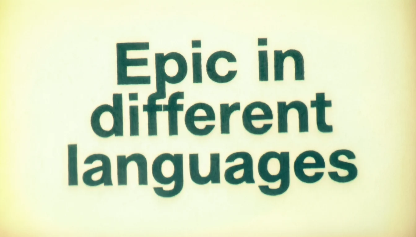 Epic Language Epic in Different Languages: 70 Powerful Translations from Around the World