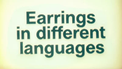 Earrings in Different Languages