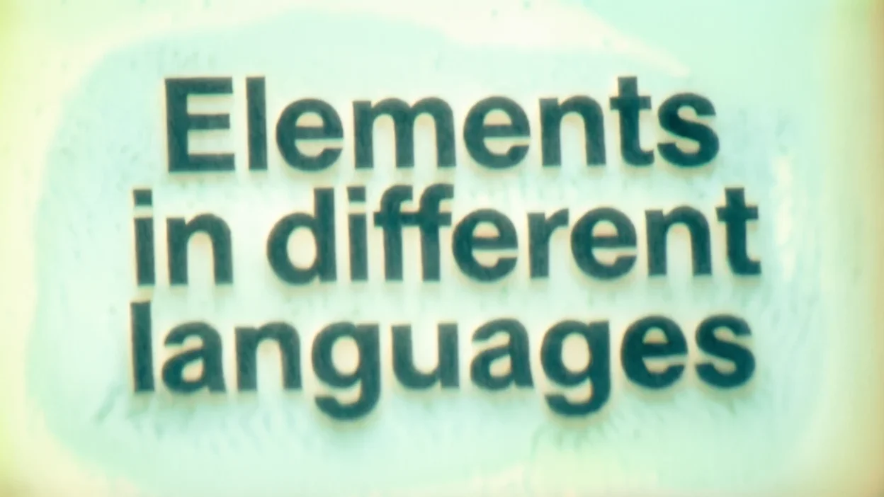 Elements in Different Languages