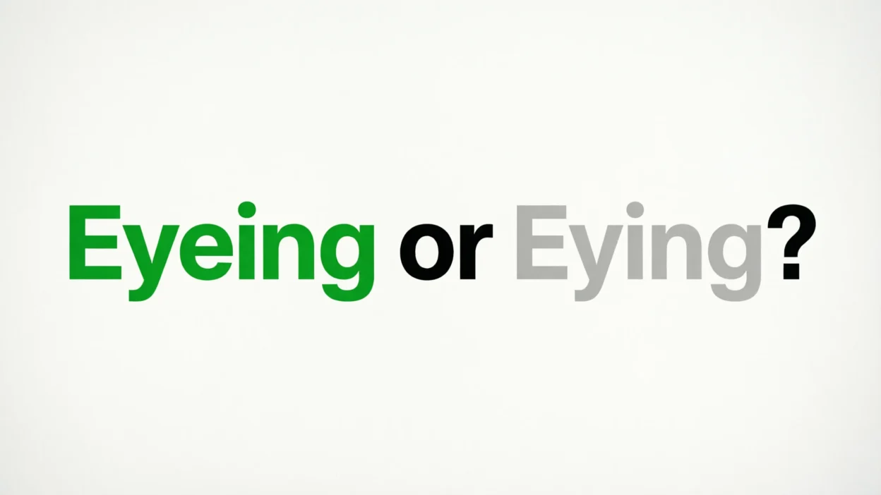 Eyeing or Eying